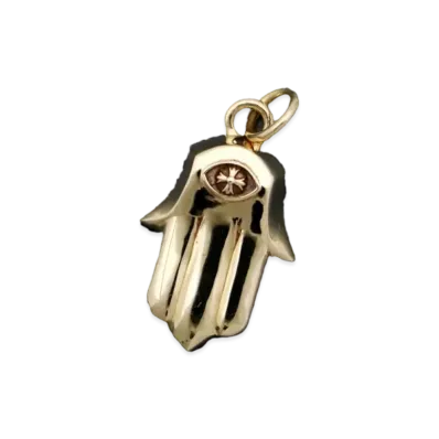 Chrome Hearts 22K Hamsa Hand Pendant Charm "Yellow Gold"