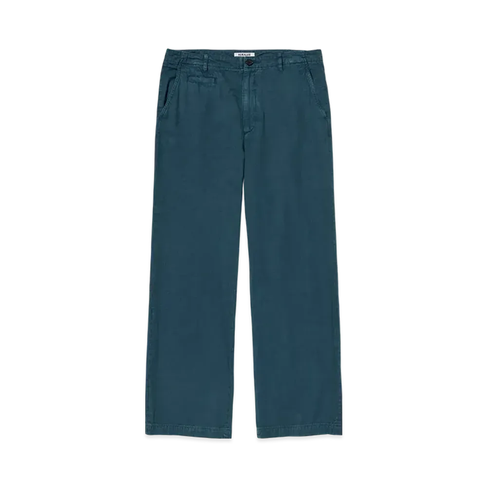 AURALEE Product Dyed Finx Gabardine Pants "Dyed Navy"