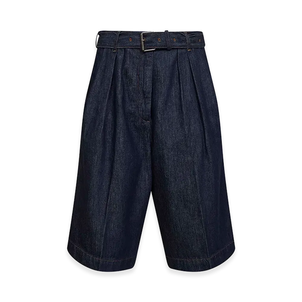 DRIES VAN NOTEN Women's Shorts Con Cintura "Blue"