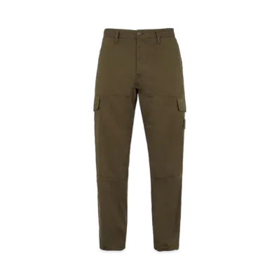 Stone Island 312F2 STRETCH COTTON WOOL SATIN_GHOST PIECE - REGULAR TAPERED FIT "Military Green"