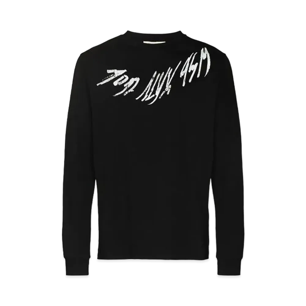 1017 ALYX 9SM Script Print Long-Sleeve T-Shirt "Black"