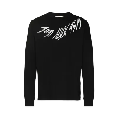 1017 ALYX 9SM Script Print Long-Sleeve T-Shirt "Black"