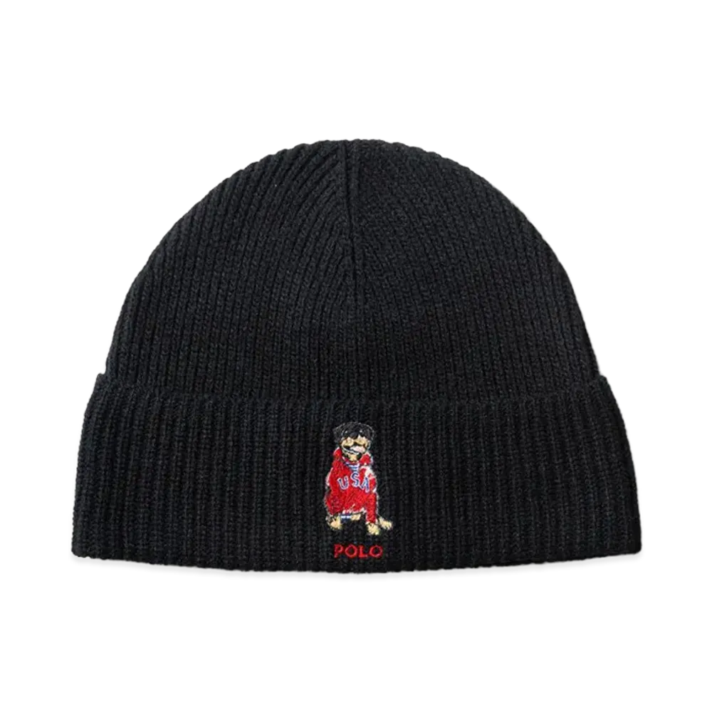 Polo Ralph Lauren USA Dog Beanie "Polo Black"