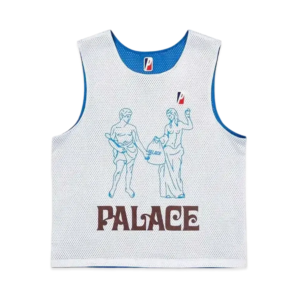 PALACE MESH PRACTICE VEST "White / Blue"
