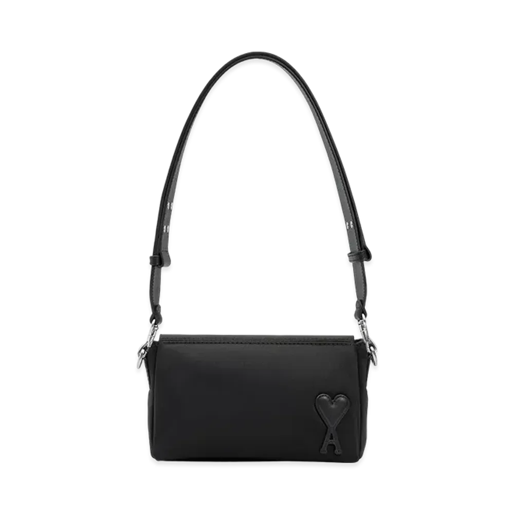 AMI PARIS Nylon Canvas Marcel Lunch Box Bag "Black"