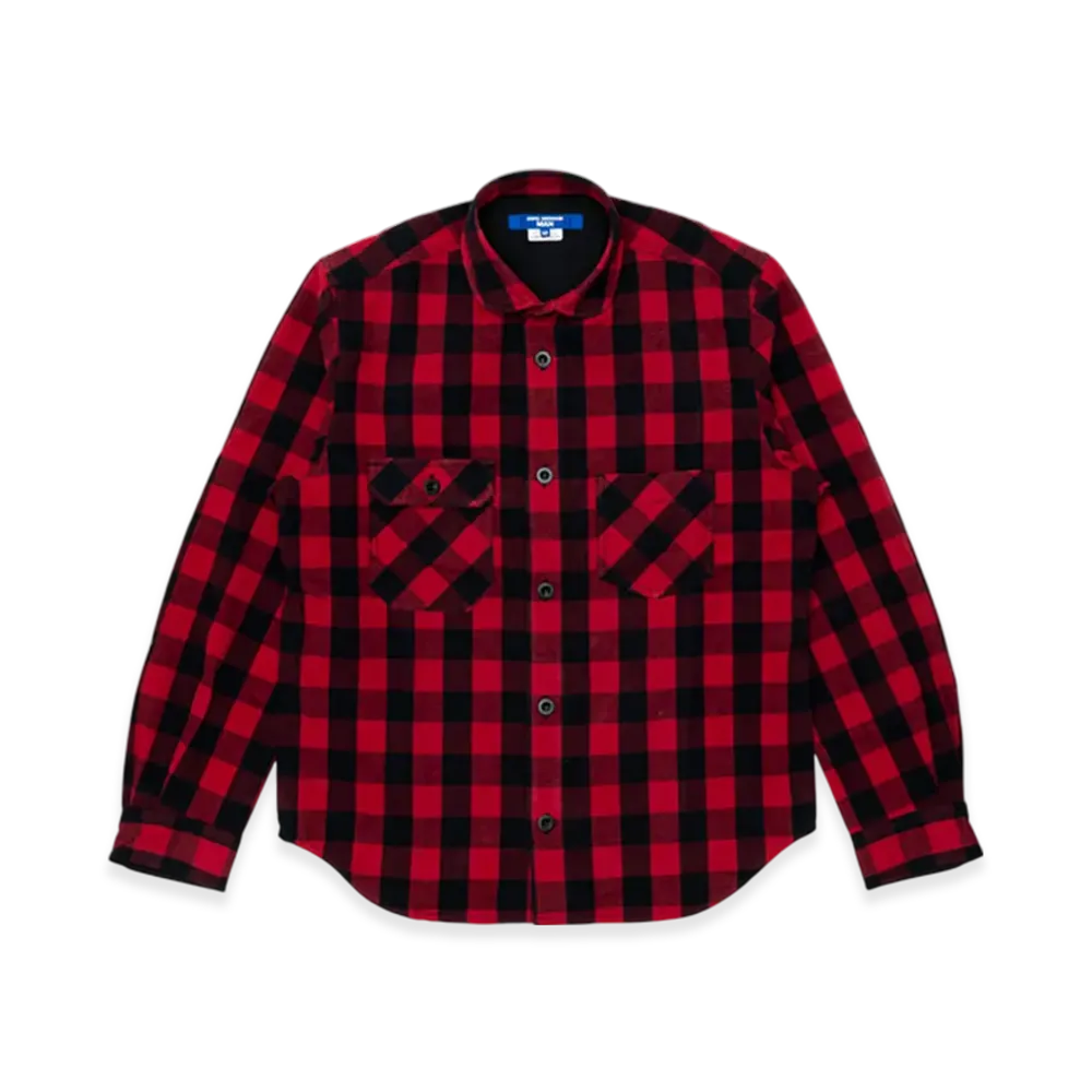 JUNYA WATANABE MAN Cotton Flannel Check X Cotton Nylon Rip-Stop "Red/Black/Black"