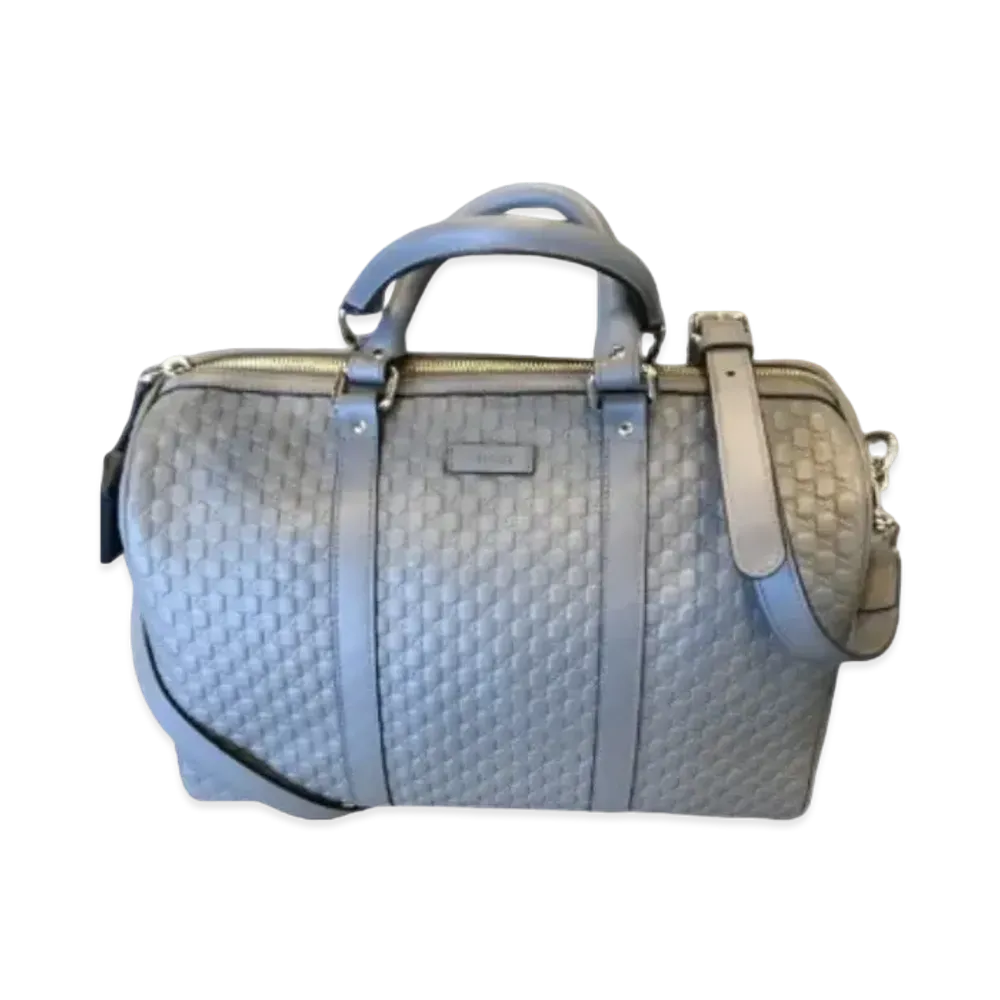 GUCCI Micro Guccisima Boston Bag "Gray"