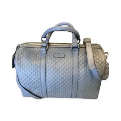 GUCCI Micro Guccisima Boston Bag "Gray"