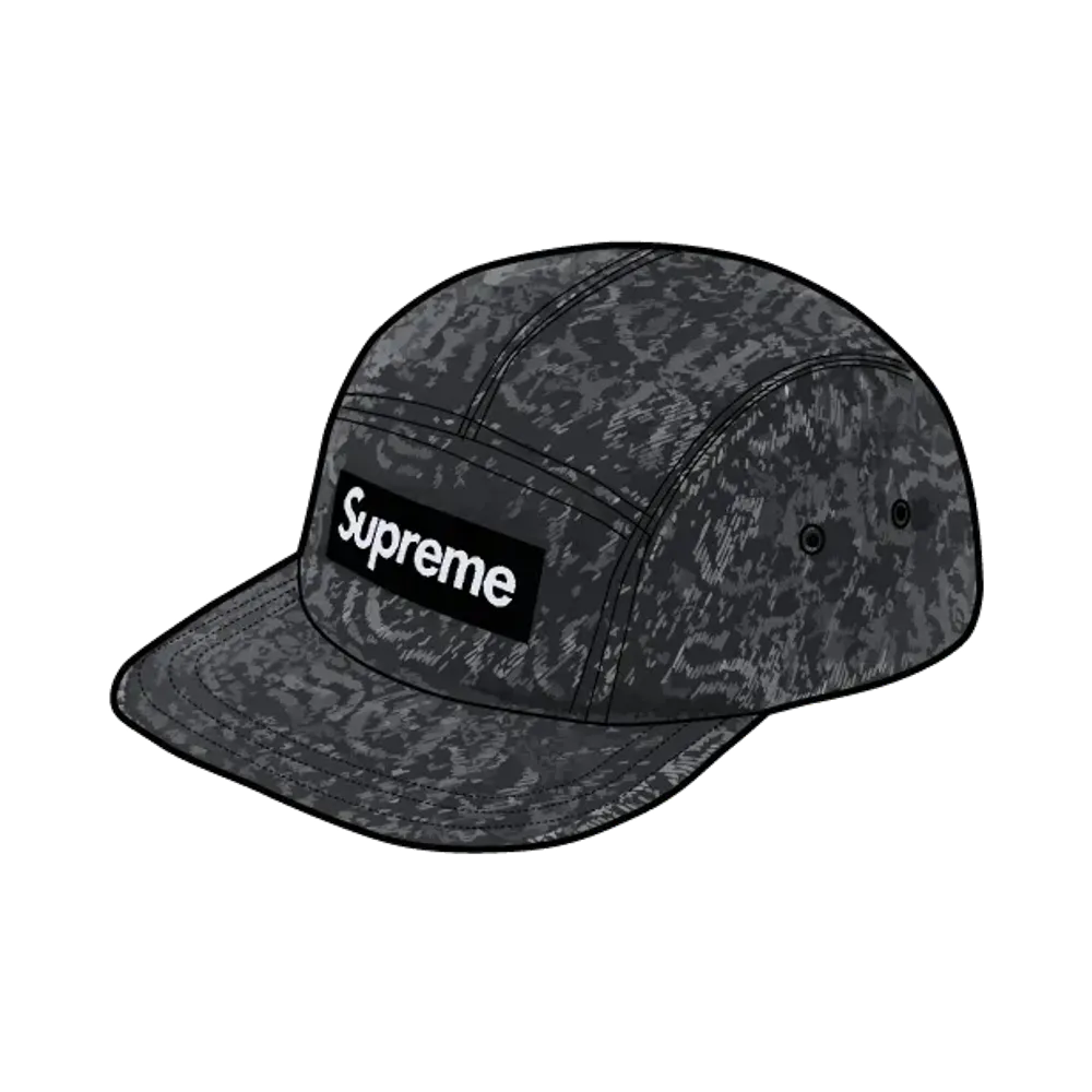 Supreme Stitched Old English Denim Camp Cap "Black"