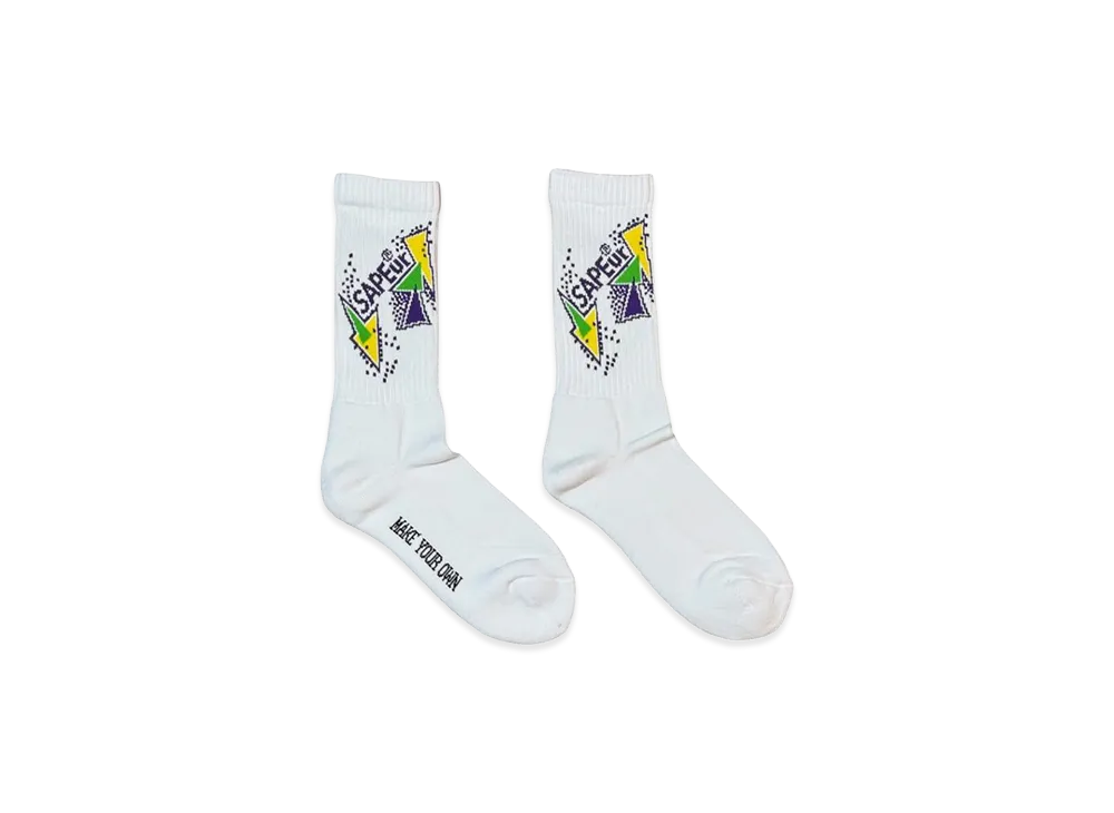 SAPEur Graphic Crew Socks "White"