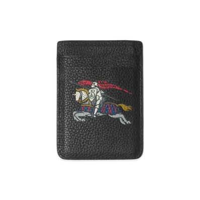 Burberry EKD Magnetic Card Case "Black"