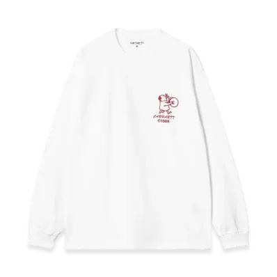 Carhartt WIP Delicious Frequencies Long Sleeve T-Shirt "White"