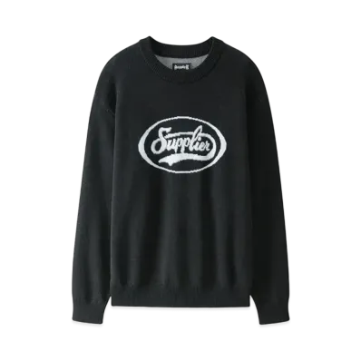 SUPPLIER Coca Logo Crew Knit "Black"