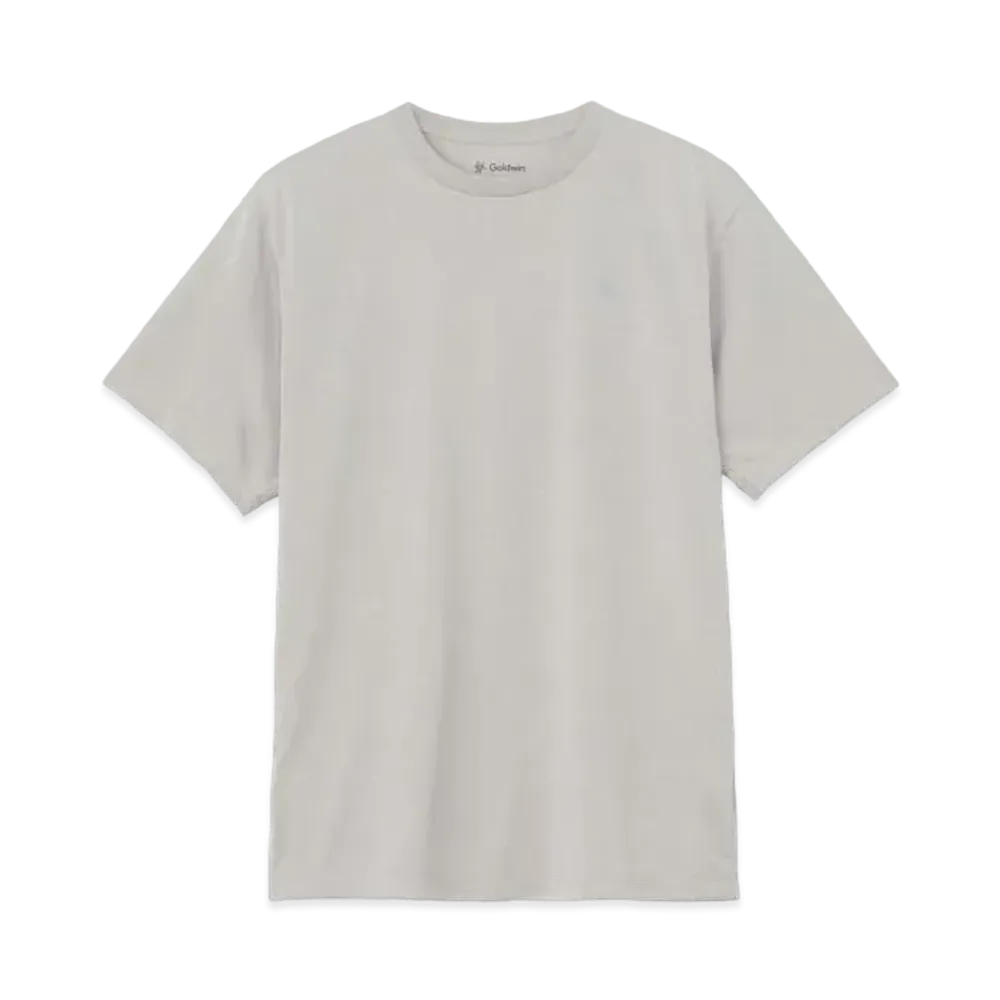 Goldwin Lettered Print T-shirt (Unisex) "Light Gray"