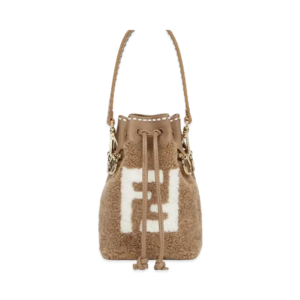FENDI Mon Tresor Sheepskin Mini-Bag "Brown"