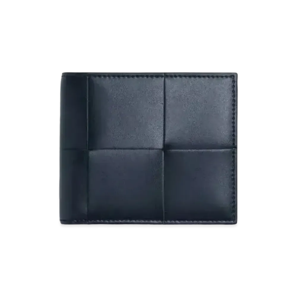 Bottega Veneta Casette Maxi Intrecciato Calfskin Bi-fold Wallet With Coin Purse "Space"