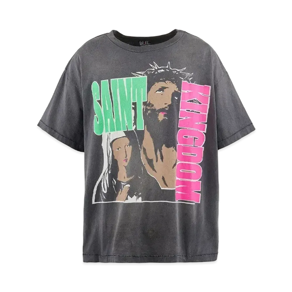 SAINT Mxxxxxx 24SS x LASTMAN St Kingdom Short Sleeve T-Shirt "Black"
