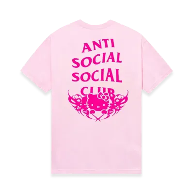 ANTI SOCIAL SOCIAL CLUB x Hello Kitty Metal Tee "Pink"