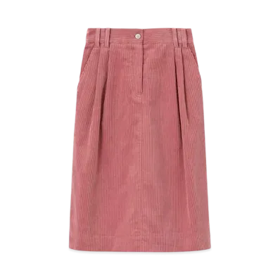 Paul Smith Women's Corduroy Straight Skirt "Pink"