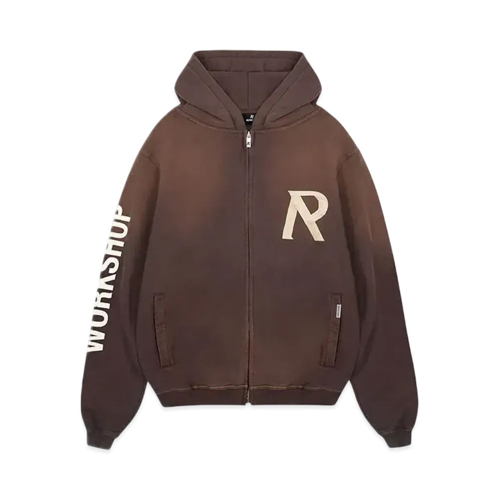 REPRESENT Masking Tape Initial Zip Hoodie "Cedar"