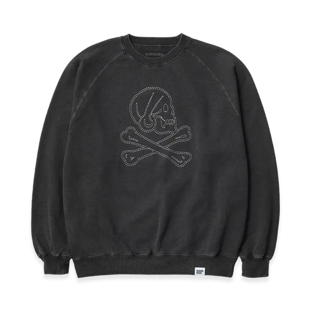 NEIGHBORHOOD Pigment Dyed Sweat Shirt LS "Black"