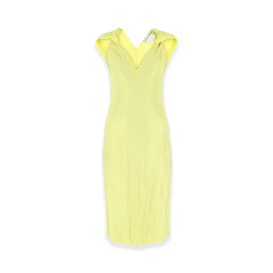 Bottega Veneta Women's Embellished Stretch Viscose Blend Dress "Yellow"