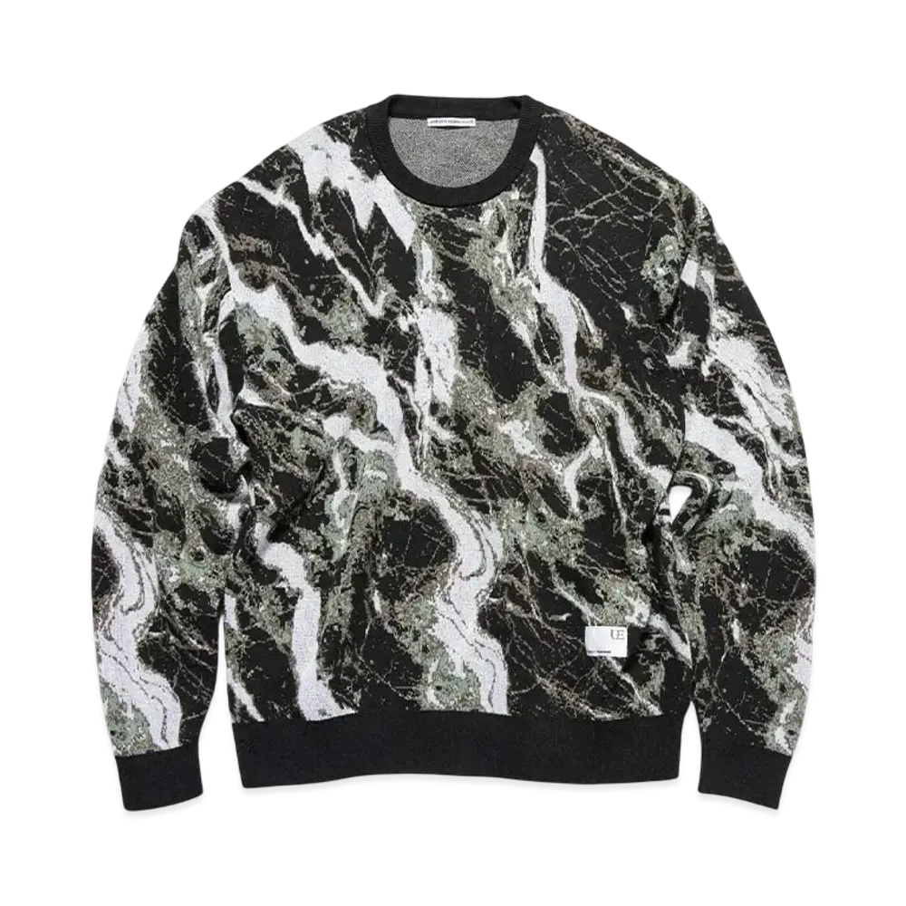 uniform experiment Marble Jacquard Knit "Black"