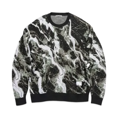 uniform experiment Marble Jacquard Knit "Black"