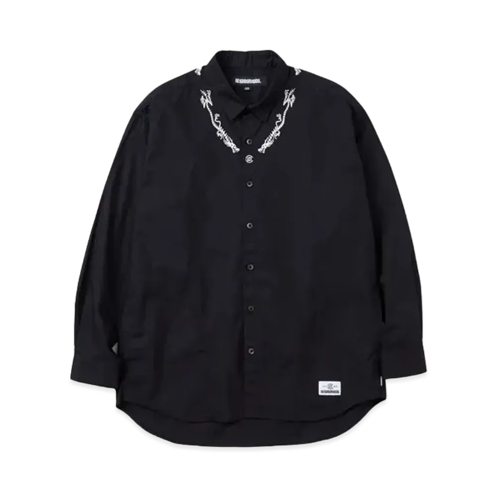 NEIGHBORHOOD x CLOT Embroidery Shirt LS "Black"