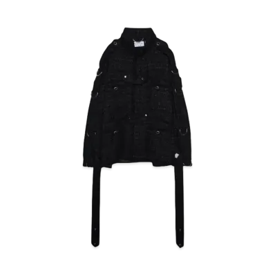 el conductorH MIXED TWEED BONDAGE FIELD JKT "BLACK"