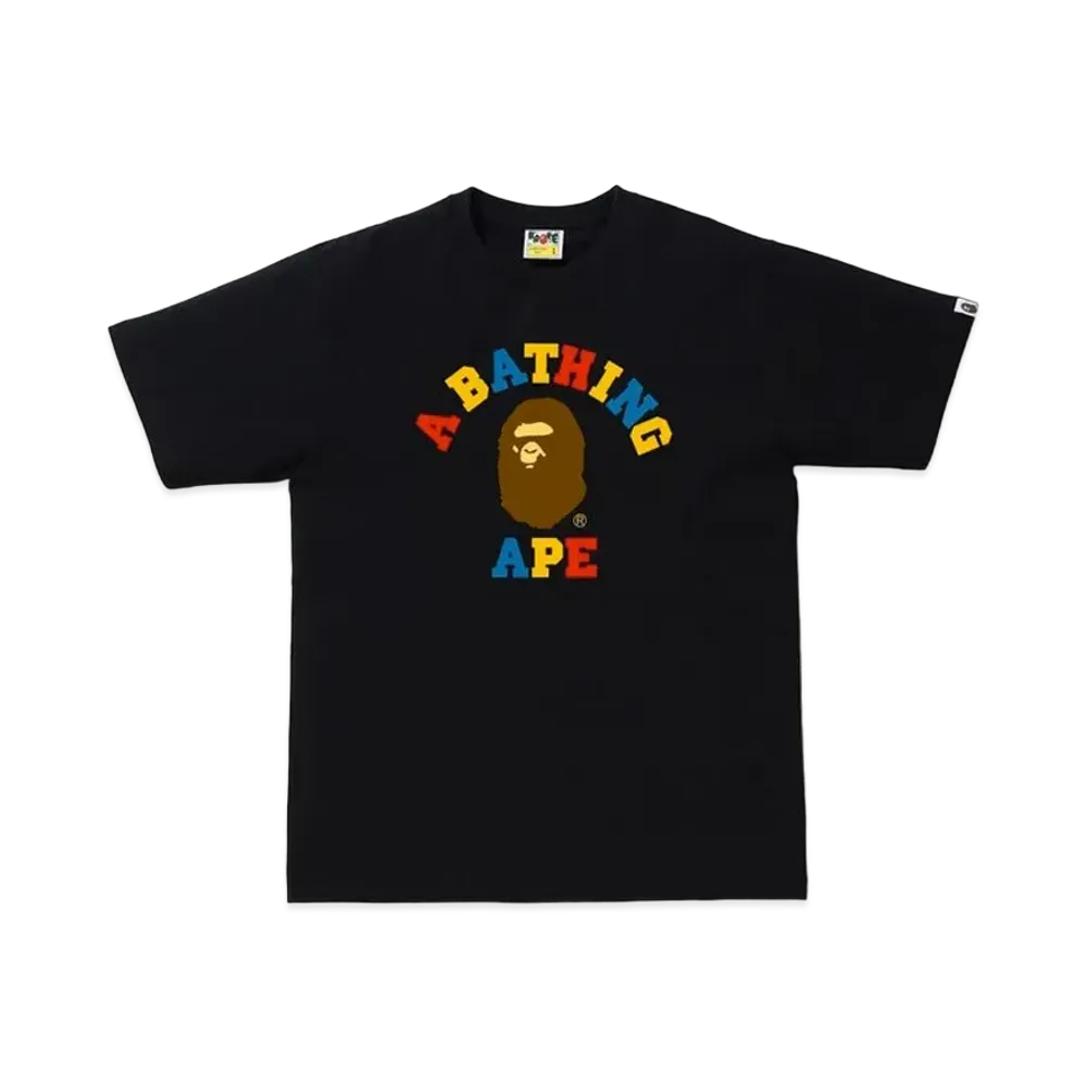 A BATHING APE Colors College T-Shirt "Black/Multi"