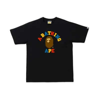 A BATHING APE Colors College T-Shirt "Black/Multi"
