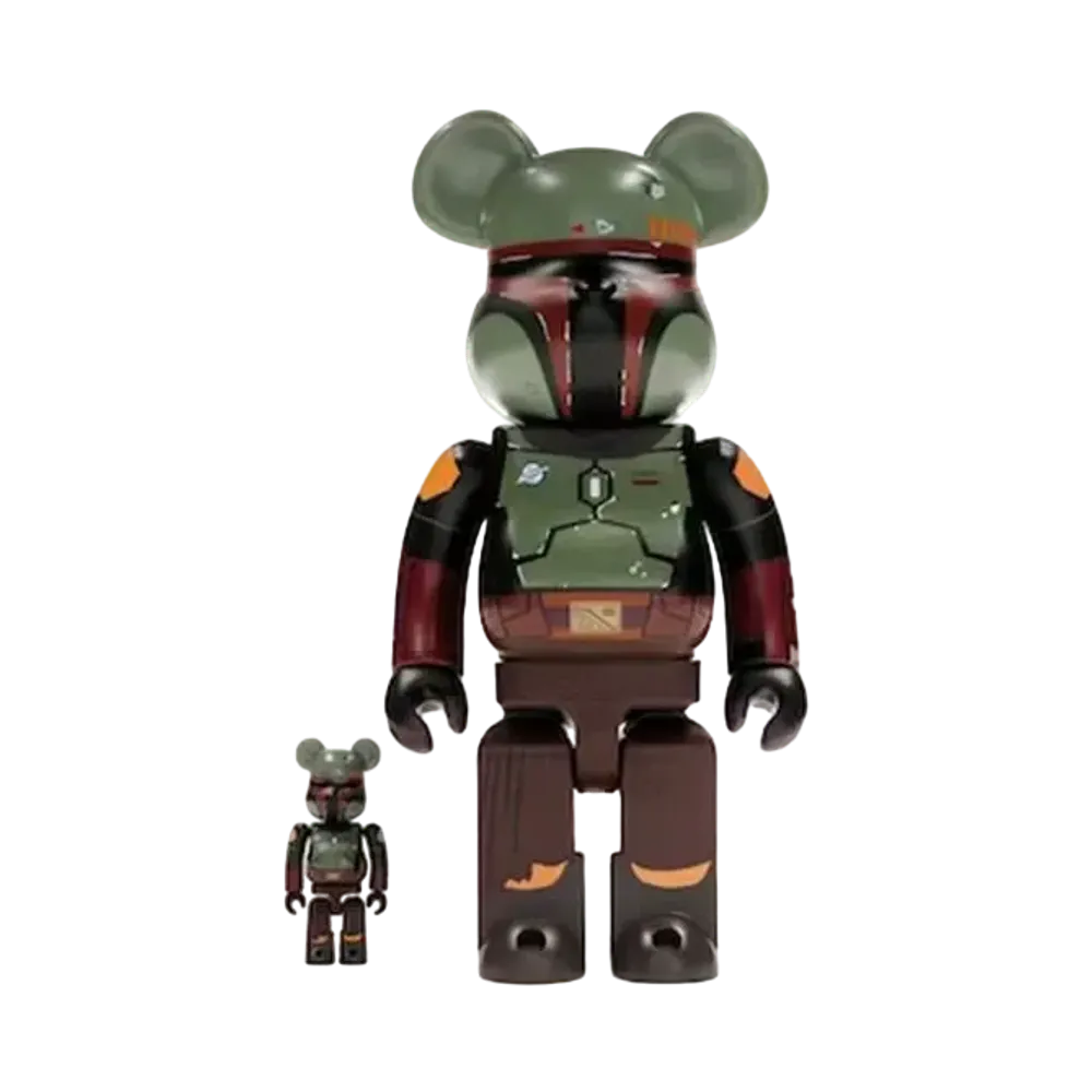 MEDICOM TOY "BEARBRICK" -The Mandalorian- BOBA FETT (Recovered Armor) 100% & 400%
