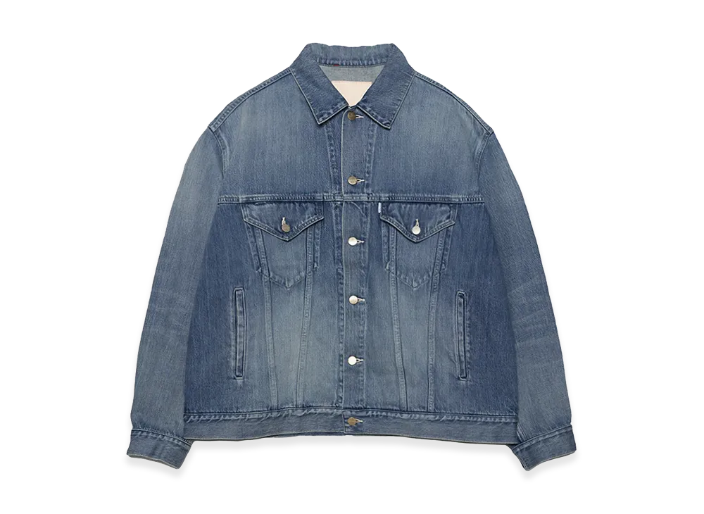Graphpaper Selvage Denim Trucker Jacket Light Fade "Light Indigo"
