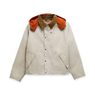 Barbour x KAPTAIN SUNSHINE Short Cruiser Jacket "Light Gray"