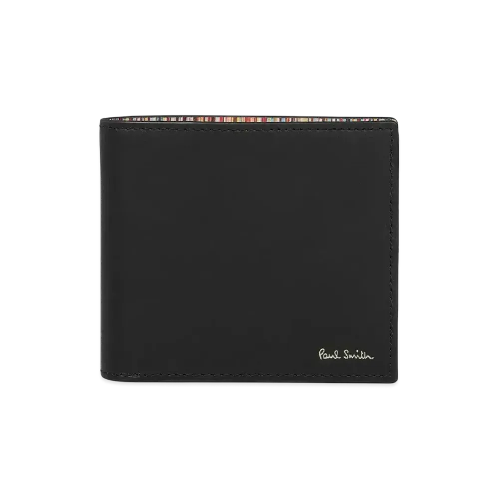 Paul Smith Signature Striped Interior Bifold Wallet "Black"