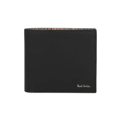 Paul Smith Signature Striped Interior Bifold Wallet "Black"