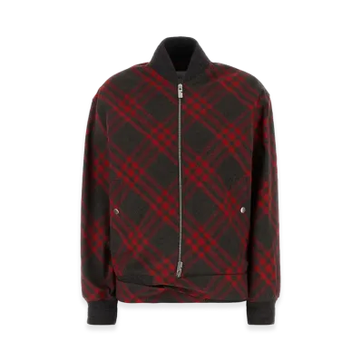 Burberry Women's Embroidered Polyester Blend Bomber Jacket "Checked"