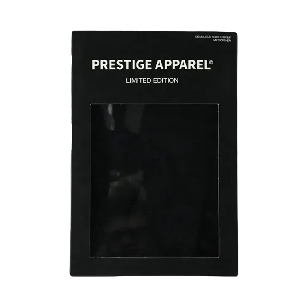 PRESTIGE APPAREL SEAMLESS BOXER BRIEFS "BLACK"