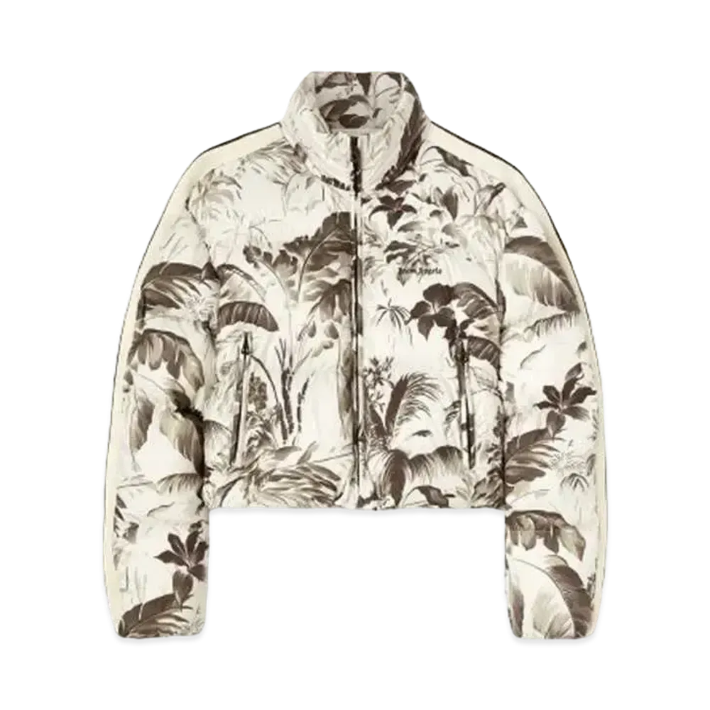 PALM ANGELS Jungle Print Track Down Jacket "Light Beige/Black"