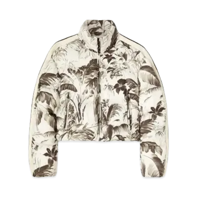 PALM ANGELS Jungle Print Track Down Jacket "Light Beige/Black"