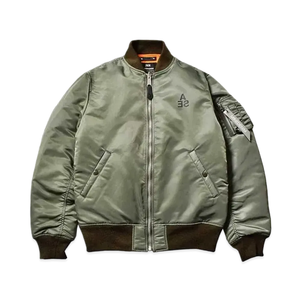 WIND AND SEA x MINEDENIM Reversible MA-1 "Olive"