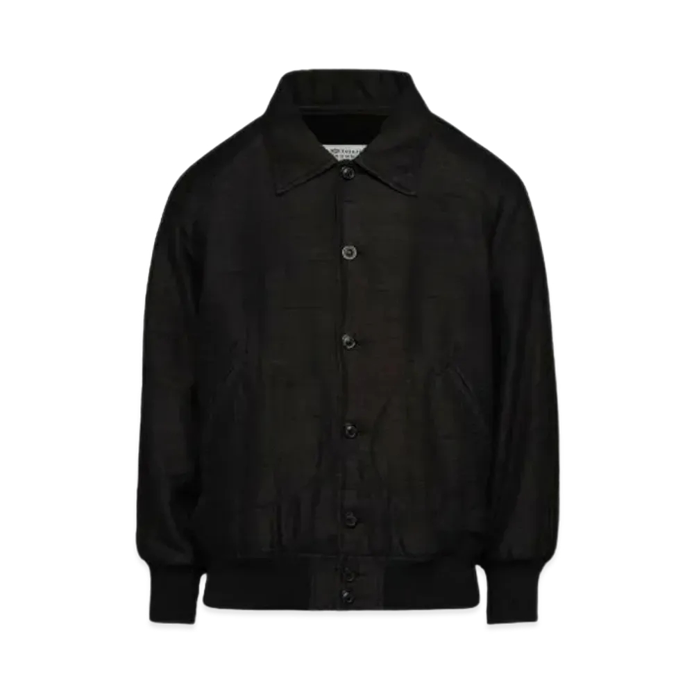 Maison Margiela Silk Dupion Bomber Jacket "Black"