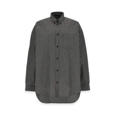 BALENCIAGA Check Print Shirt "Black"