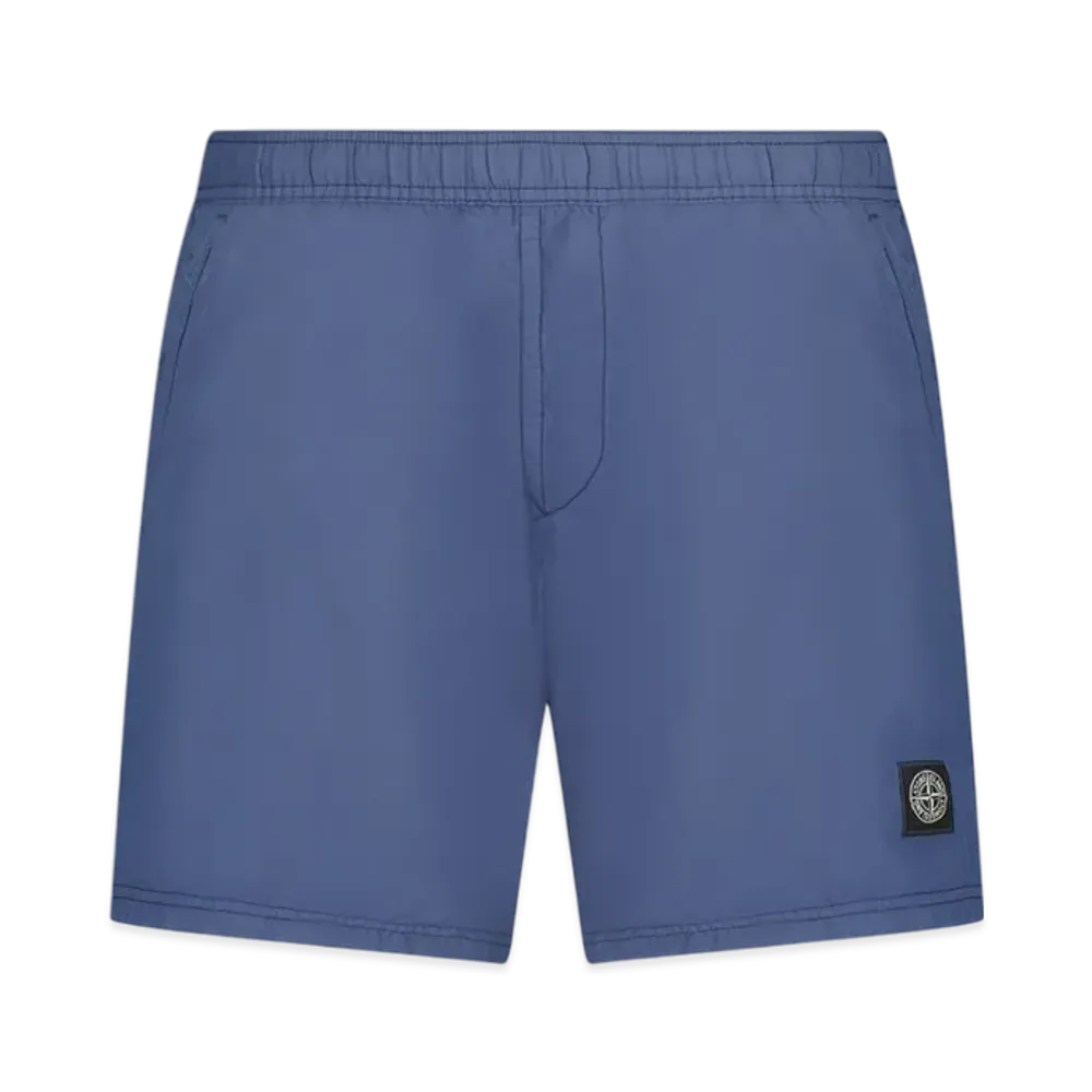 Stone Island B0946 Brushed Nylon Swimming Trunk - 23SS "Avio Blue"