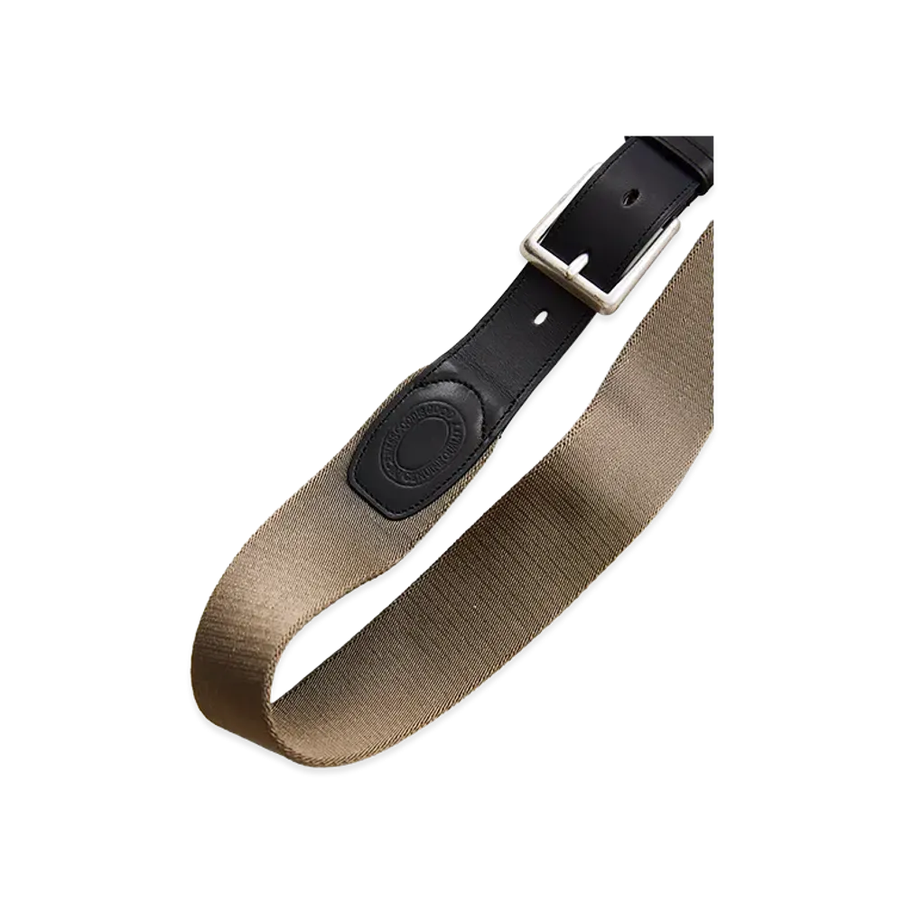NICENESS A.Hansgen Calf Leather NN Webbing Belt "Black/Khaki"