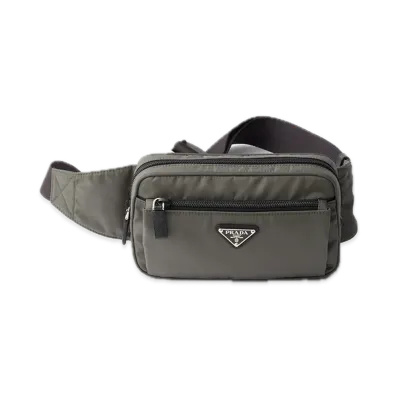 PRADA Re-Nylon x Saffiano Leather Belt Bag "Khaki"