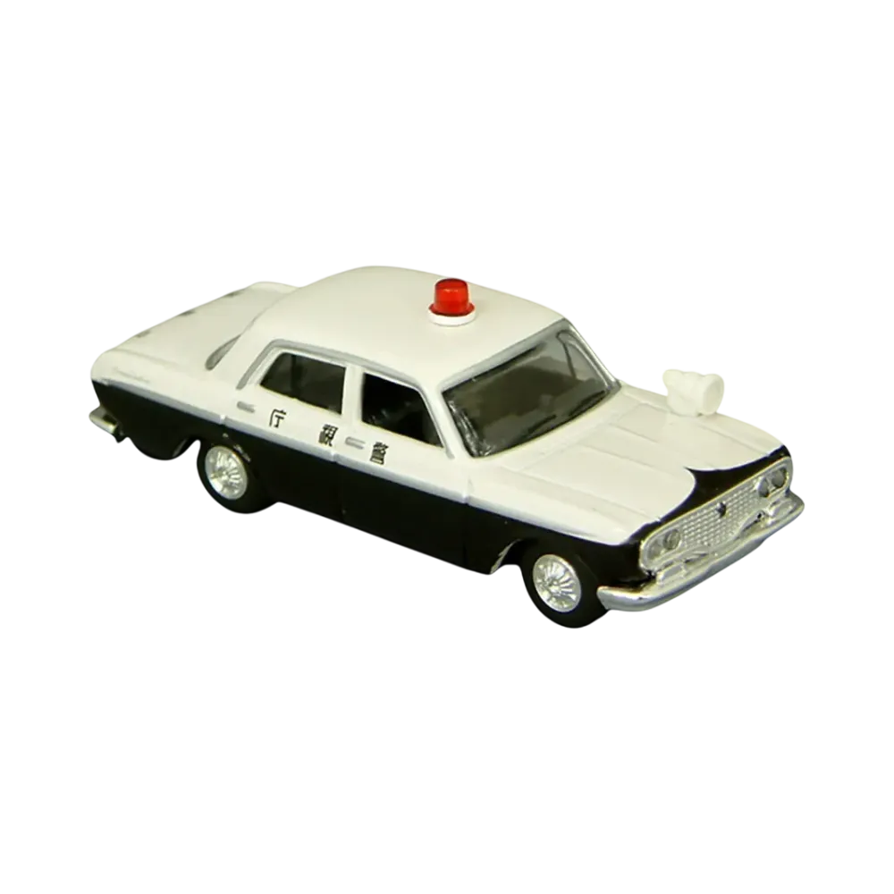 TOMYTEC "TOMICA LIMITED VINTAGE" 1/64 LV-03d Toyopet Crown Police Car (White/Black) Metropolitan Police Department