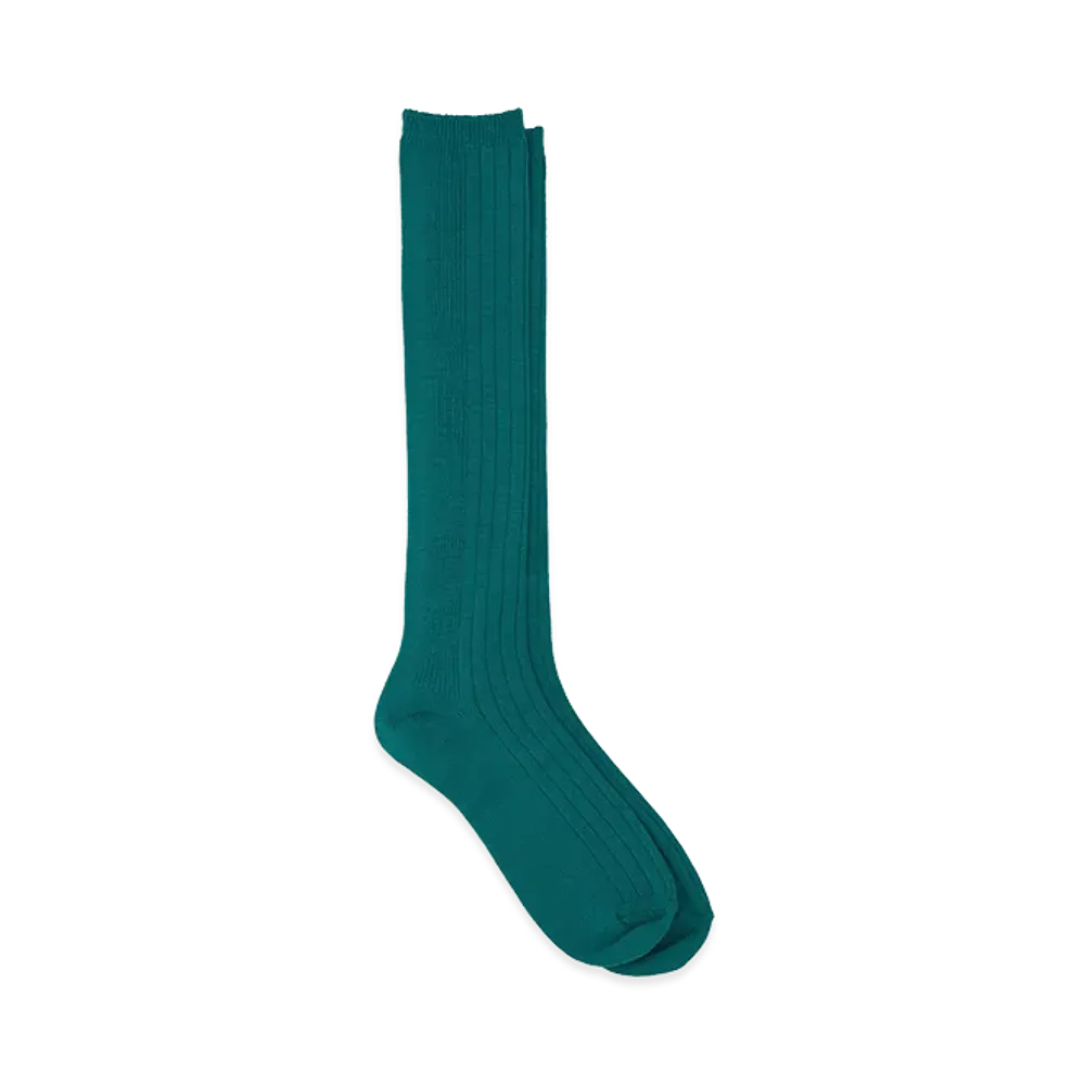 YOKE Washable Wool High Socks "Green"