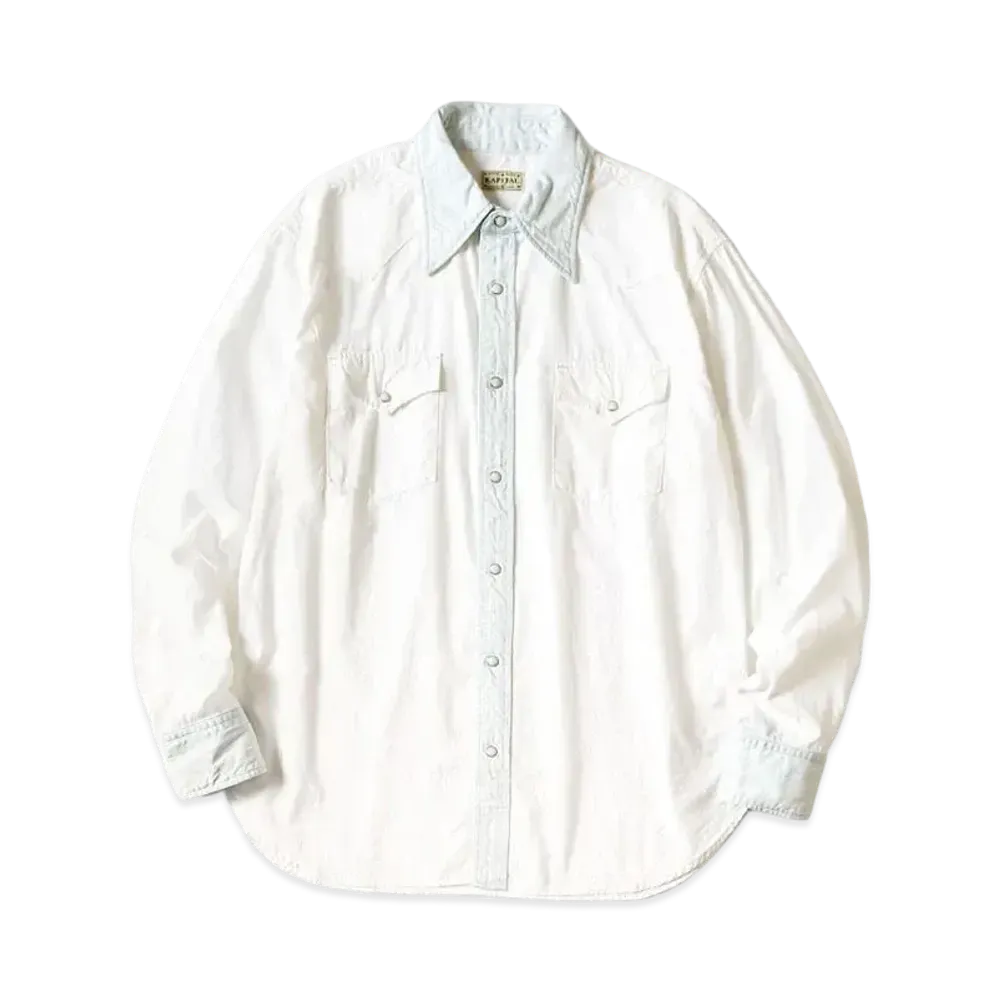 KAPITAL OX Denim Husky Western Shirt "White"